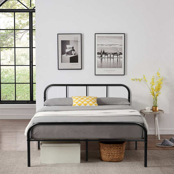 Tall metal bed on sale frame queen